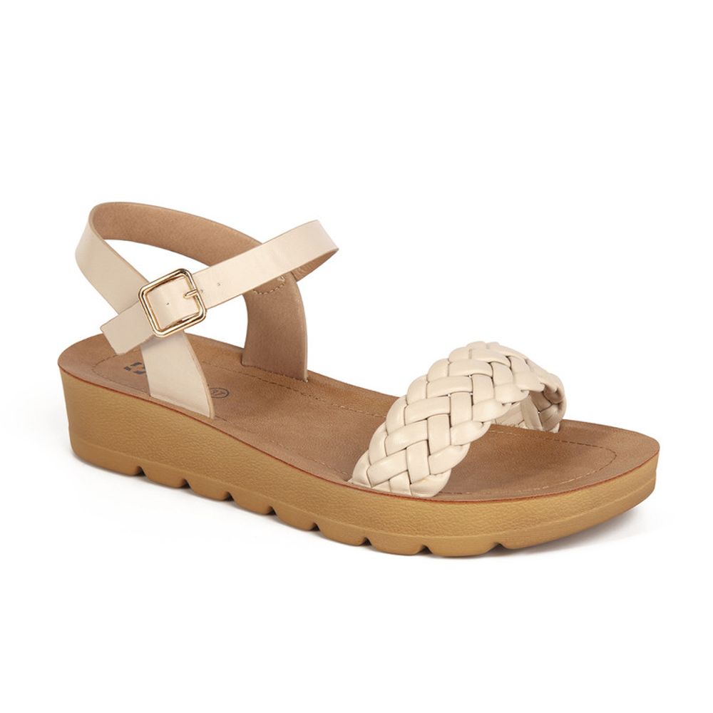 Mikaela Sandalias con correa Mujer 7756 OFF WHITE STHEF mikaela